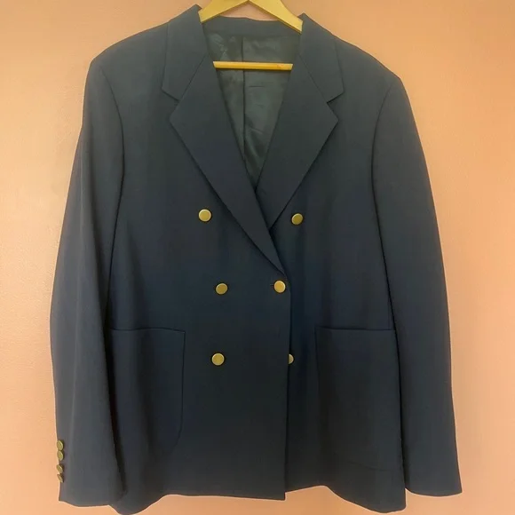 Zara Men’s Double breasted Blazer. Navy. XL. Like New - Picture 1 of 7